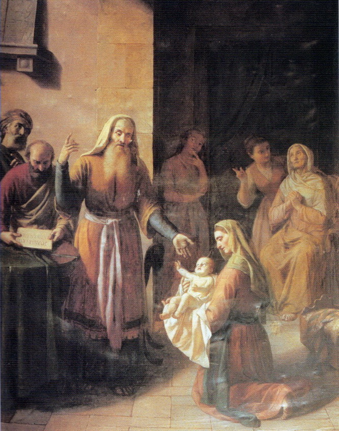 Natività di San Giovanni Battista - 1888 - olio su tela cm. 340x190 - chiesa della Natività di S. Giovanni Battista - Solato di Pian Camuno (BS)